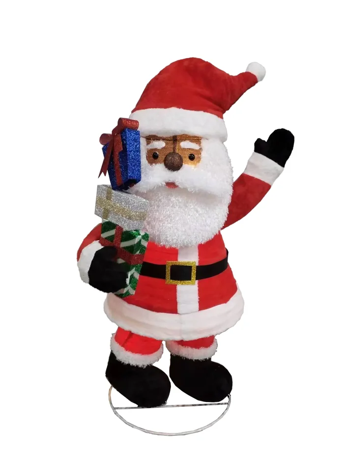 Holiday Living 4-ft LED Pop Up Black Santa with Gifts Decoration