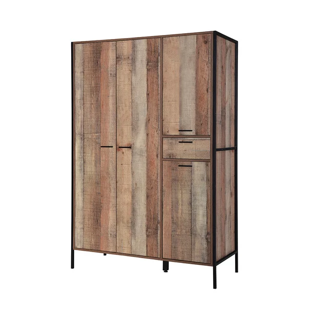Houston Industrial Style 4 Door Wardrobe