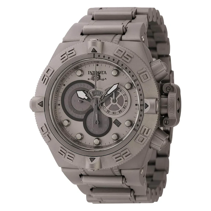 Invicta 0960 Men’s Subaqua Chronograph Silver Tone Dial Link Bracelet Diver