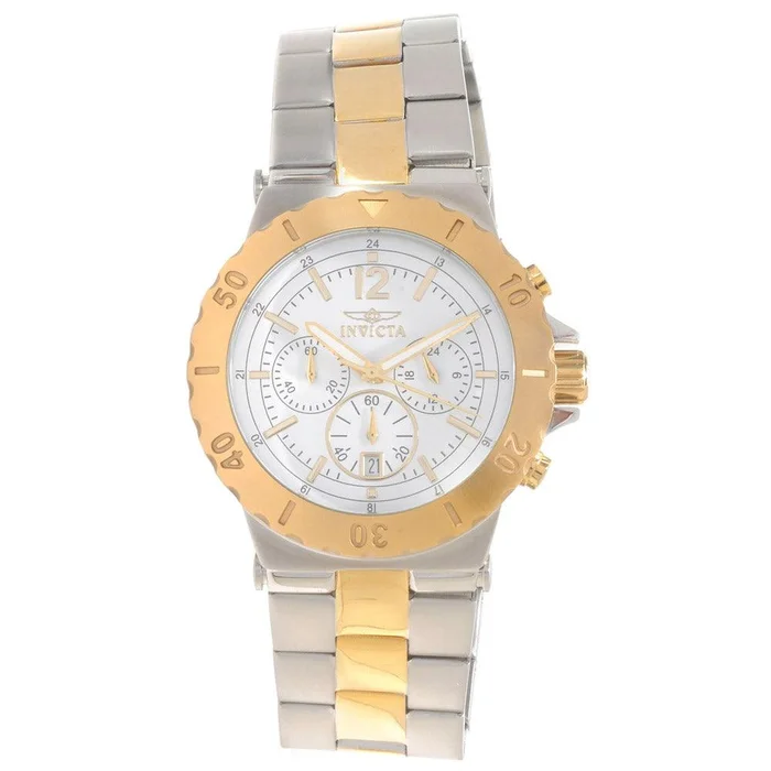 Invicta 14855 Women’s Specialty Chrono White Dial Two Tone Steel Bracelet Watch