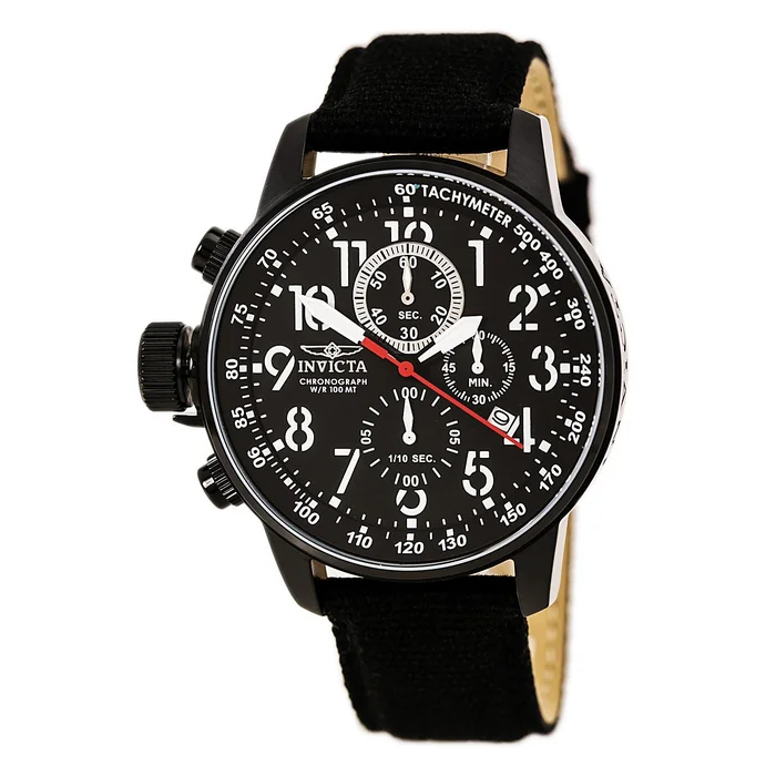Invicta 1517 Men’s Black IP 1/10 Second Lefty Chronograph