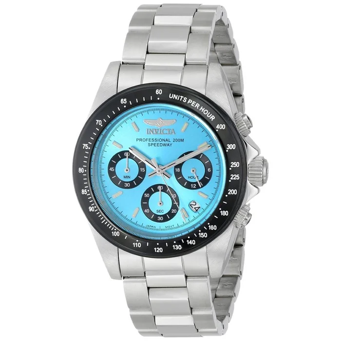 Invicta 15589 Men’s Speedway Light Blue Dial Steel Bracelet Chronograph Dive Watch