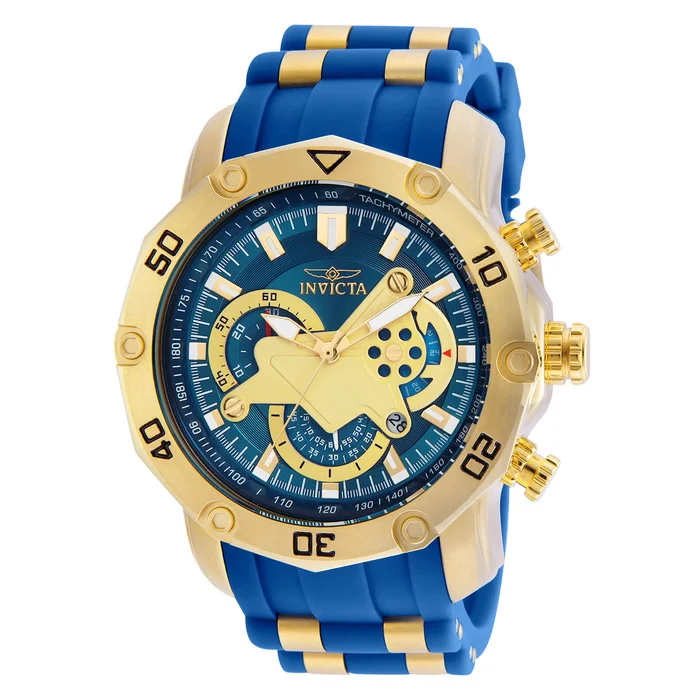 Invicta 22798 Men’s Pro Diver Chronograph Blue Silicone & Steel Strap Watch