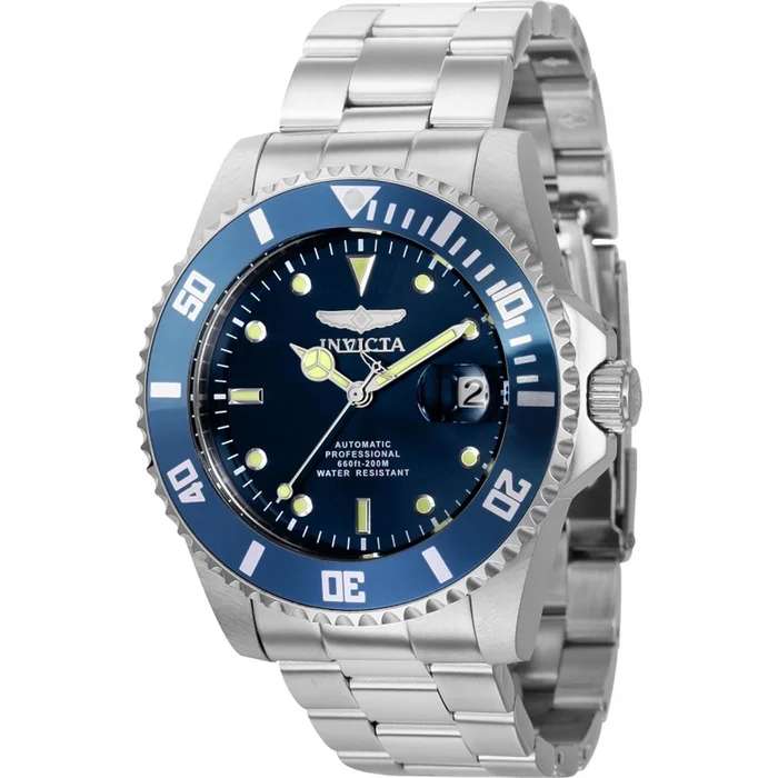 Invicta Men’s Automatic Watch – Pro Diver Blue Dial Silver Steel Bracelet | 36972