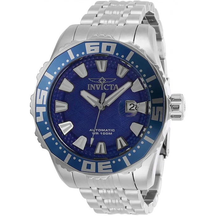 Invicta Men’s Automatic Watch – Pro Diver Blue Dial Stainless Steel Bracelet | 30291