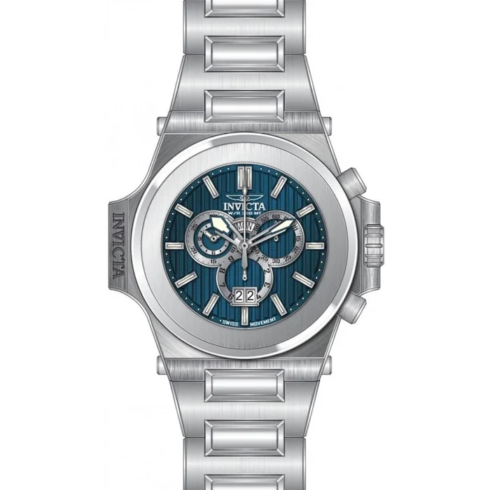 Invicta Men’s Chrono Watch – Reserve Akula Blue Dial Stainless Steel Bracelet | 31671