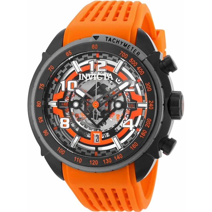 Invicta Men’s Chronograph Watch – S1 Rally Quartz Orange Silicone Rubber Strap | 36368