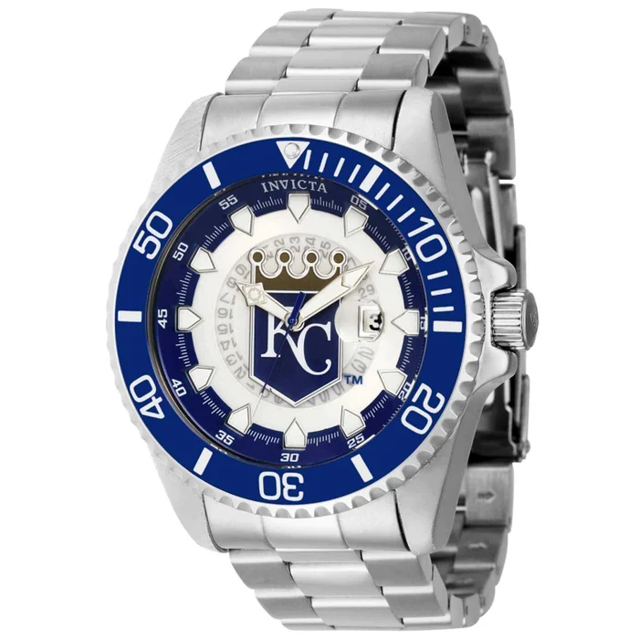 Invicta Men’s Quartz Watch – MLB Kansas City Royals Silver Stainless Steel | 43465
