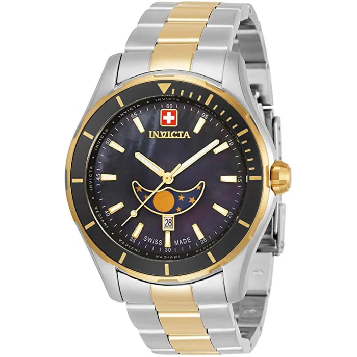 Invicta Men’s Quartz Watch – Pro Diver Moon Phase Two Tone Bracelet | 33466