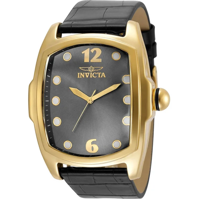 Invicta Men’s Watch – Lupah Japanese Quartz Leather Strap Charcoal Dial | 35377