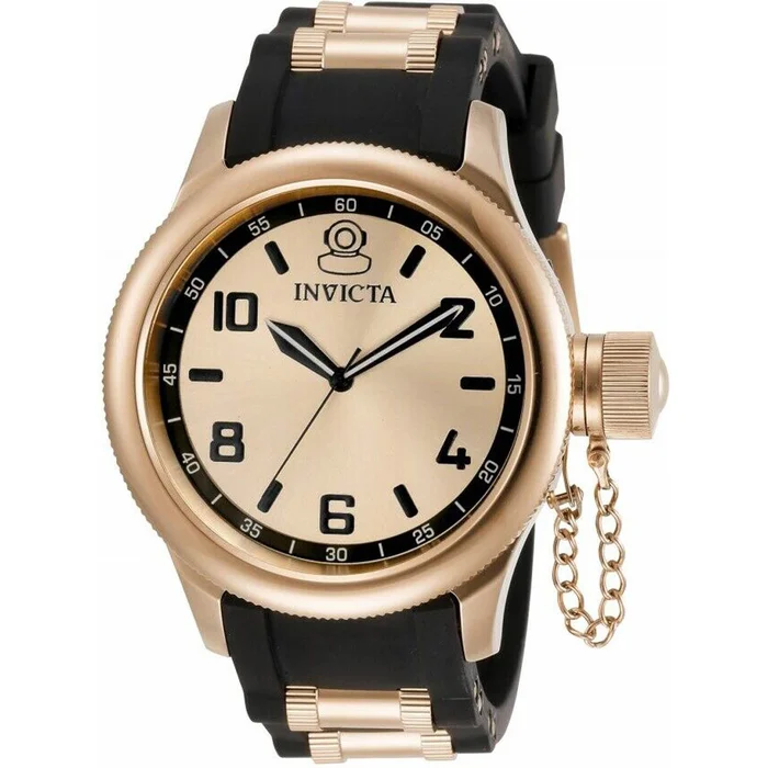 Invicta Women’s Quartz Watch – Russian Diver Rose Gold Dial Silicone Strap | 31253