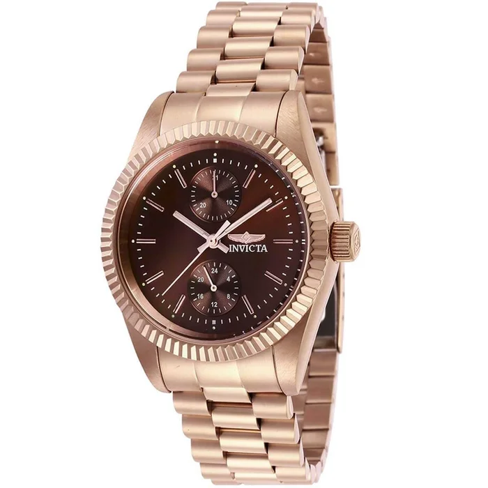 Invicta Women’s Quartz Watch – Specialty Brown Dial Rose Gold Bracelet | 29449