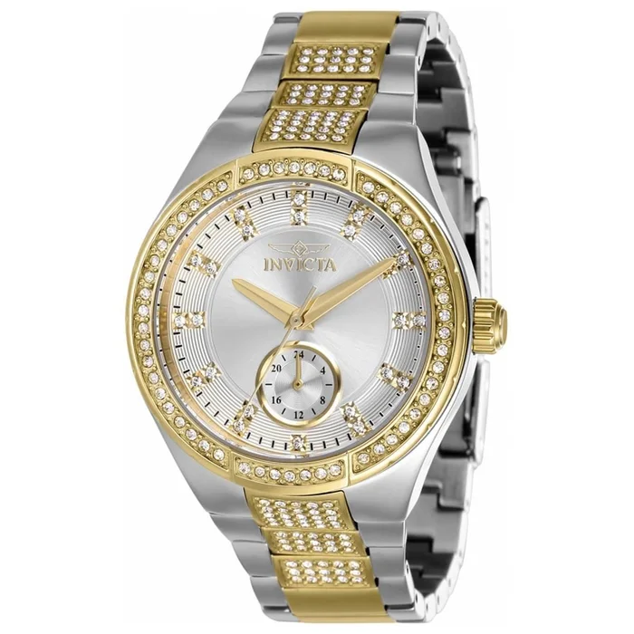 Invicta Women’s Quartz Watch – Specialty Silver Tone Dial Two Tone Bracelet | 38632