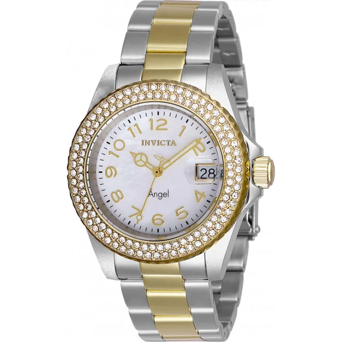 Invicta Women’s Watch – Angel Quartz Mother of Pearl Dial Two Tone Bracelet | 28675