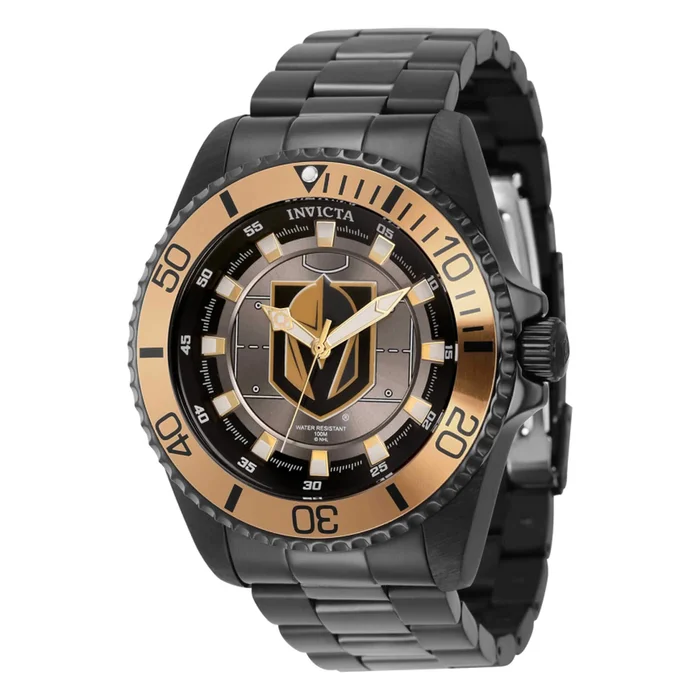Invicta Women’s Watch – NHL Vegas Golden Knights Grey, Black, Gold Tone Dial | 42244