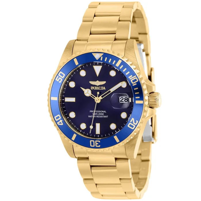 Invicta Women’s Watch – Pro Diver Quartz Yellow Gold Bracelet Rotating Bezel | 37153