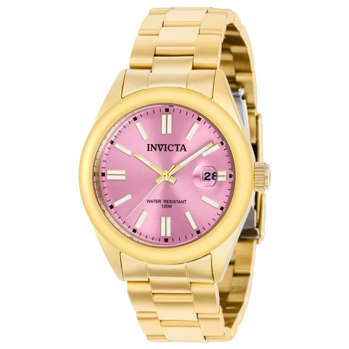 Invicta Women’s Watch – Pro Diver Zager Exclusive Yellow Gold Case Pink Dial | 38486
