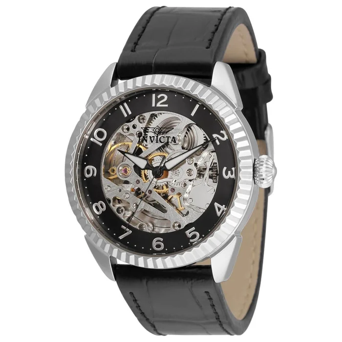 Invicta Women’s Watch – Specialty Black and Skeleton Dial Leather Strap | 36566