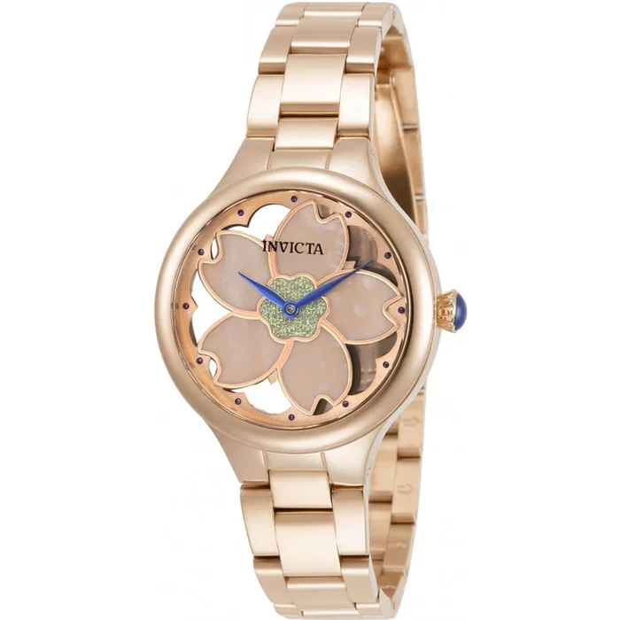 Invicta Women’s Watch – Wildflower Quartz MOP Dial Rose Gold Steel Bracelet | 32089