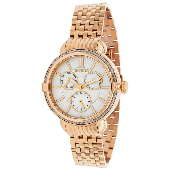 Invicta Women’s Watch – Wildflower Rose Gold Case White Mother of Pearl Dial | 37273