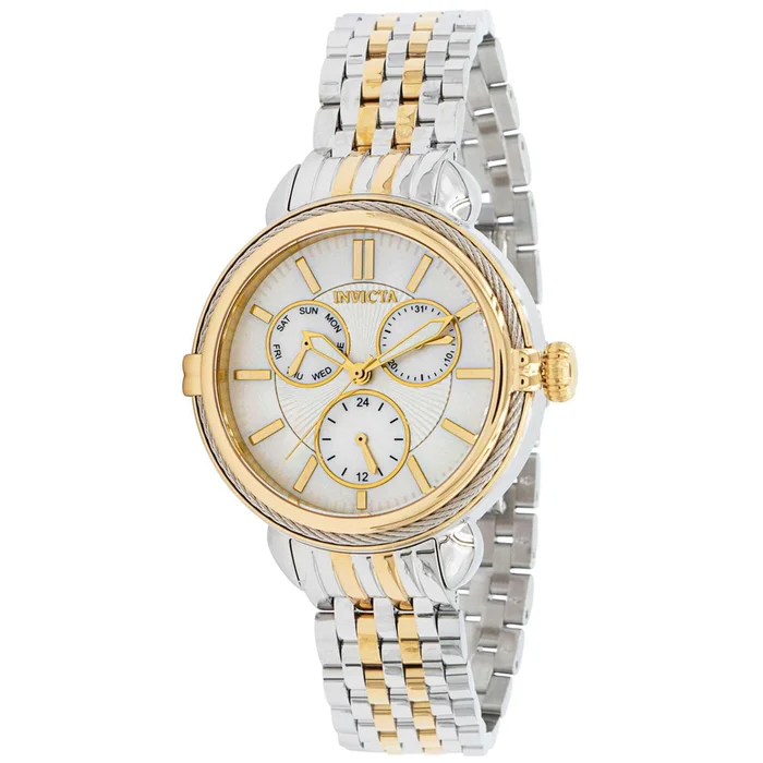 Invicta Women’s Watch – Wildflower Two Tone Case White Mother of Pearl Dial | 37274