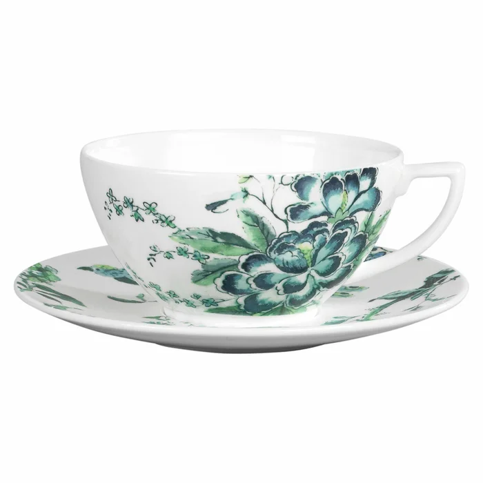Jasper Conran Chinosserie White Teacup & Saucer