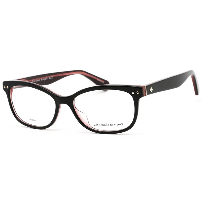 Kate Spade Women’s Eyeglasses – Black/Pink Rectangular Acetate Frame | Bronwen 3H2