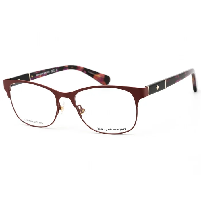 Kate Spade Women’s Eyeglasses – Matte Burgundy Rectangular Frame | Benedetta 07BL 00