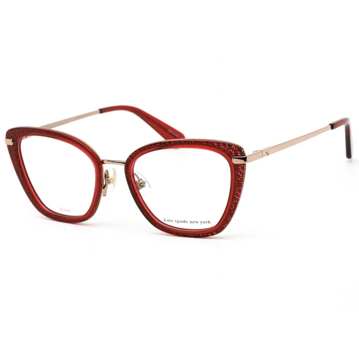 Kate Spade Women’s Eyeglasses – Red and Gold Cat Eye Shape Frame | Madeira/G 0C9A 00