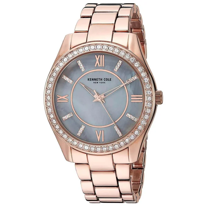 Kenneth Cole Women’s Quartz Watch – Classic Black MOP Dial Steel Bracelet | KC50739001