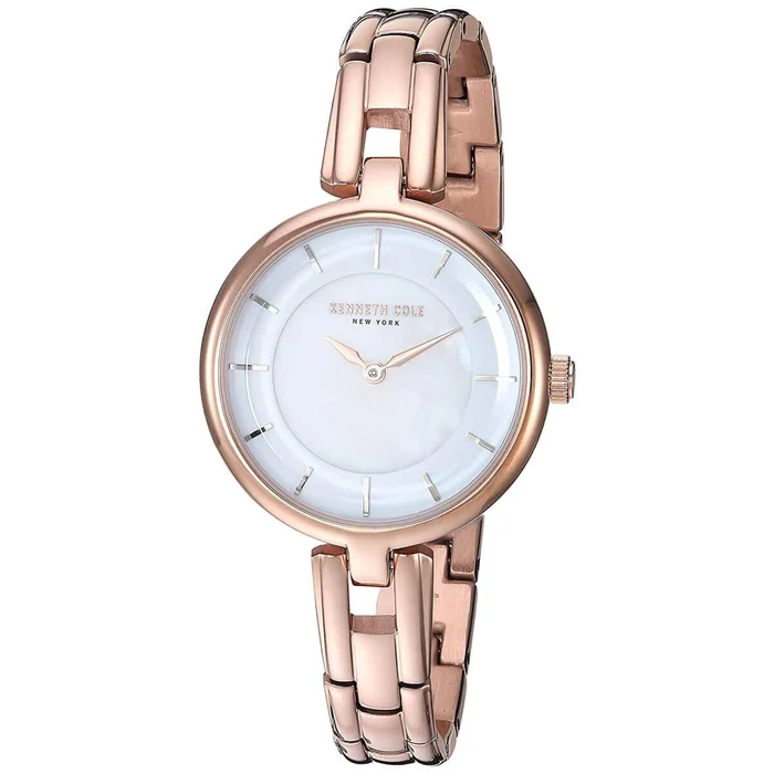 Kenneth Cole Women’s Quartz Watch – Classic MOP Dial Rose Gold Bracelet | KC50203002