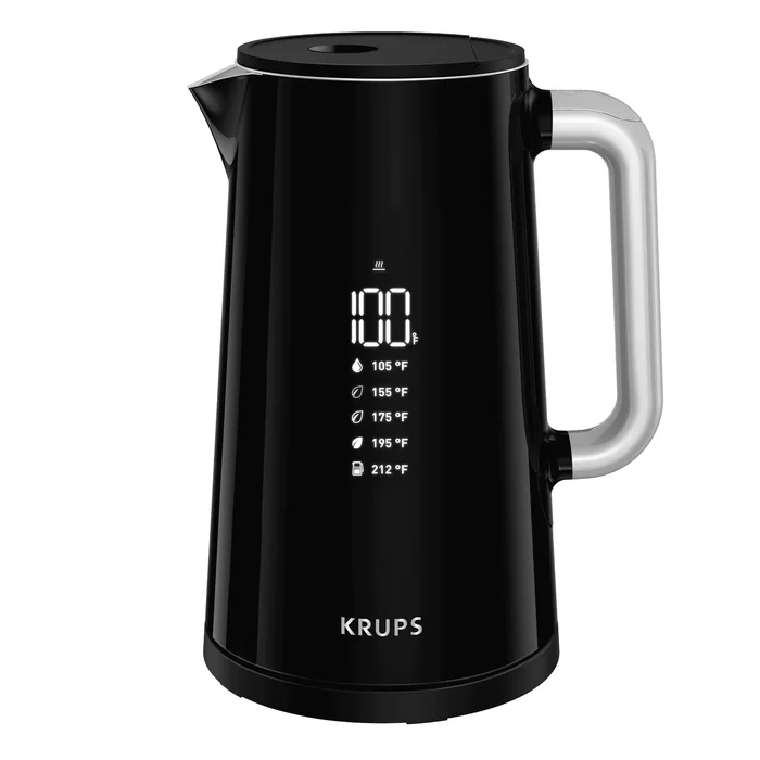 Krups Smart Temp Electric Tea Kettle with Digital Display, 1.8 quart