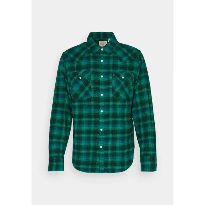 Levi’s Barstow Western Standard Plaid Shirt in Sporting Green