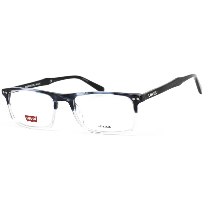 Levi’s Men’s Eyeglasses – Clear Lens Blue Horn Rectangular Frame | LV 5020 038I 00