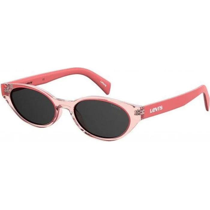 Levi’S Women’s Sunglasses – Pink Oval Acetate Frame Grey Lens | LEVI LV 1003/S 035J/IR