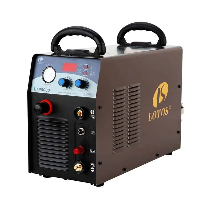 Lotos LTP8000 80 Amp Non-Touch Pilot Arc IGBT Inverter Plasma Cutter for Metal, 220V, 1 inch Clean Cut