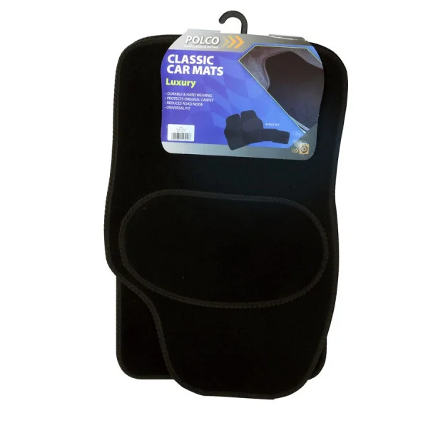 Luxury Universal Mat Set – Black – 4 Piece