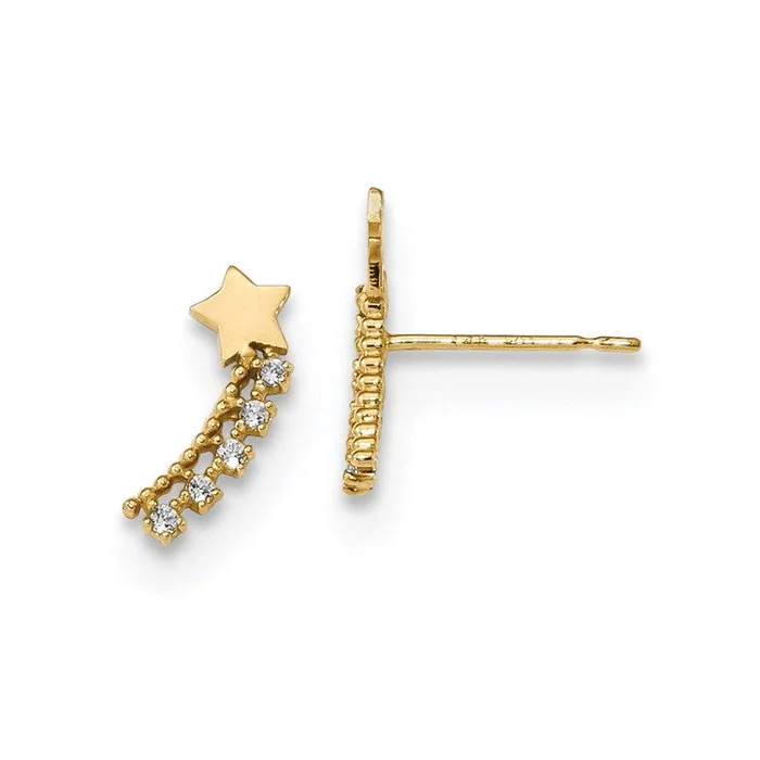 Madi K Kid’s 14k CZ Shooting Star Post Earrings