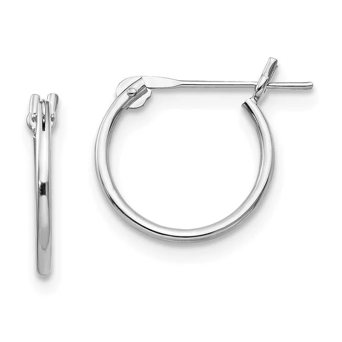 Madi K Kid’s 14k White Gold 1mm Hoop Earrings