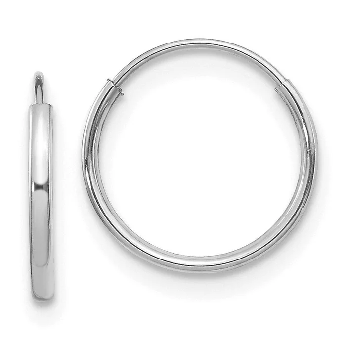 Madi K Kid’s 14k White Gold Endless Hoop Earrings