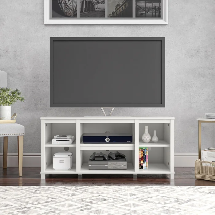 Mainstays Parsons TV Stand for TVs up to 50″, White