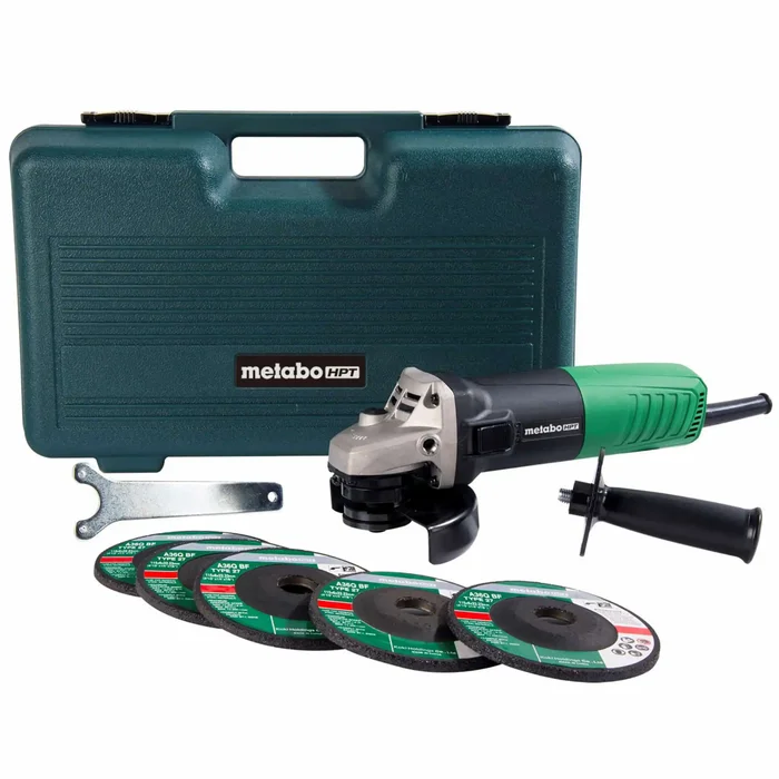 Metabo HPT 4.5-in 6.2 Amps-Amp Sliding Switch Corded Angle Grinder (G12SR4)