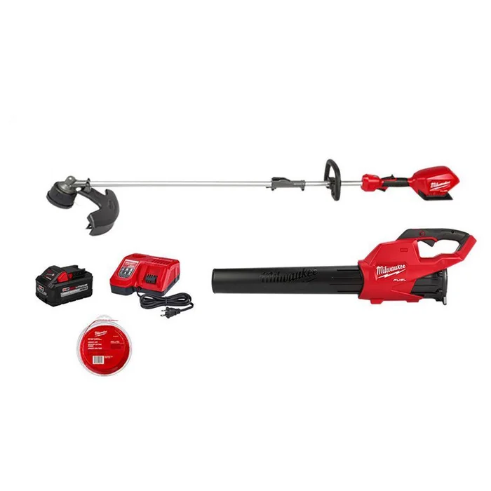 Milwaukee 3000-21-49-16-2713 M18 FUEL 18-Volt Lithium-Ion Brushless Cordless QUIK-LOK String Trimmer/Blower Combo Kit w/Battery & .095 Trimmer Line
