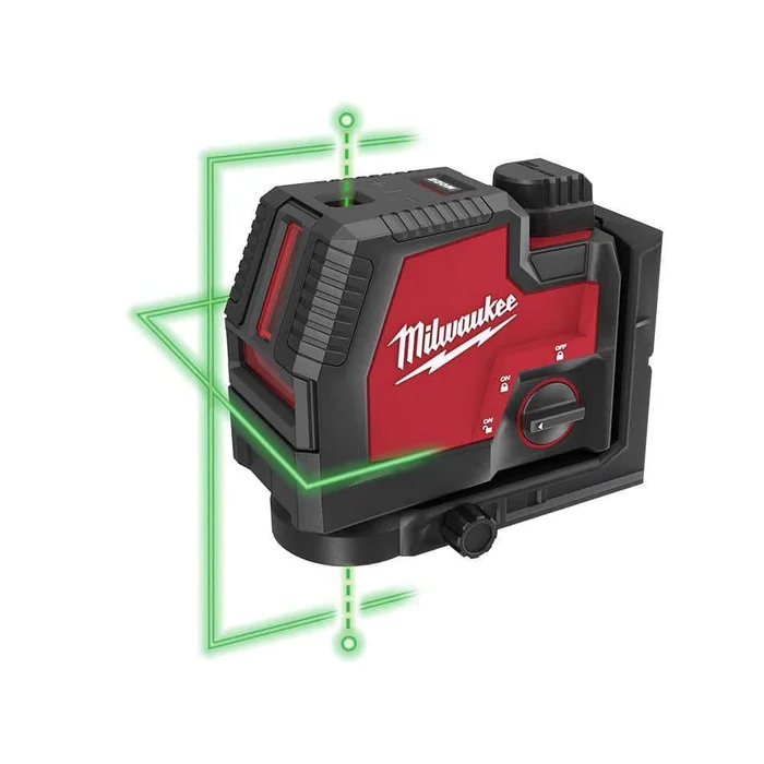 Milwaukee 3522-21 Green 100 ft. Cross Line and Plumb Points Rechargeable Laser Level with REDLITHIUM Lithium-Ion USB Battery and Charger