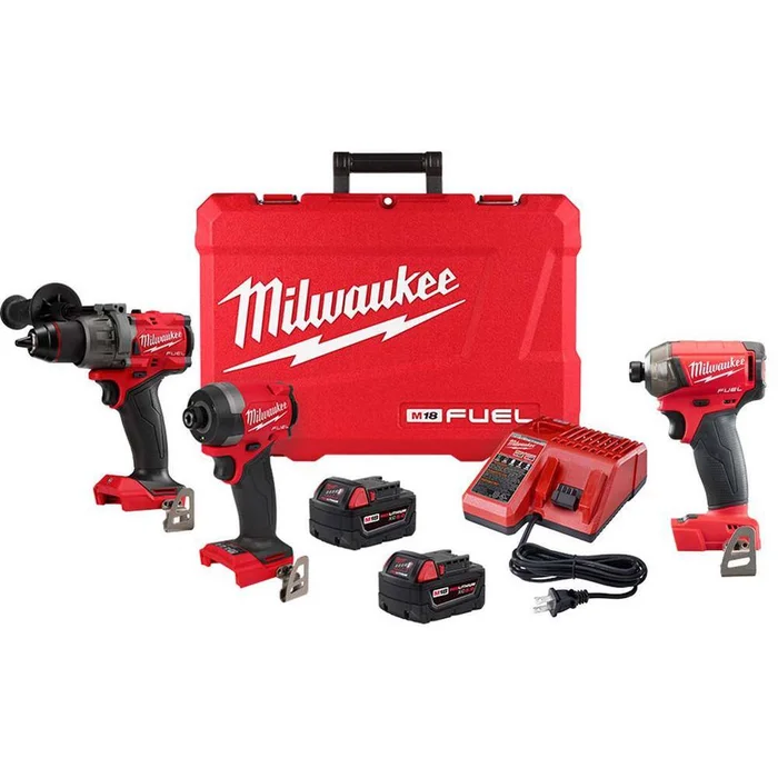 Milwaukee 3697-22-2760-20 M18 FUEL 18-Volt Lithium-Ion Brushless Cordless Hammer Drill and Impact Driver Combo Kit (2-Tool) with SURGE Impact