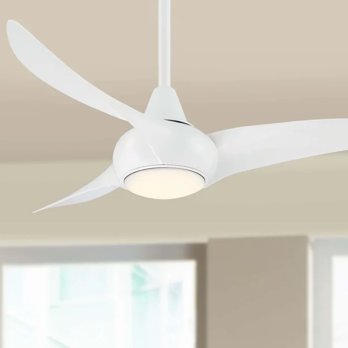Minka Aire 44″ Light Wave White Modern LED Ceiling Fan with Remote