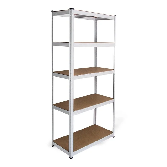 Monster Shop Garage Shelving Unit 5 Tier Racking Storage Warehouse Bays Industrial Heavy Duty Boltless Steel Shelves