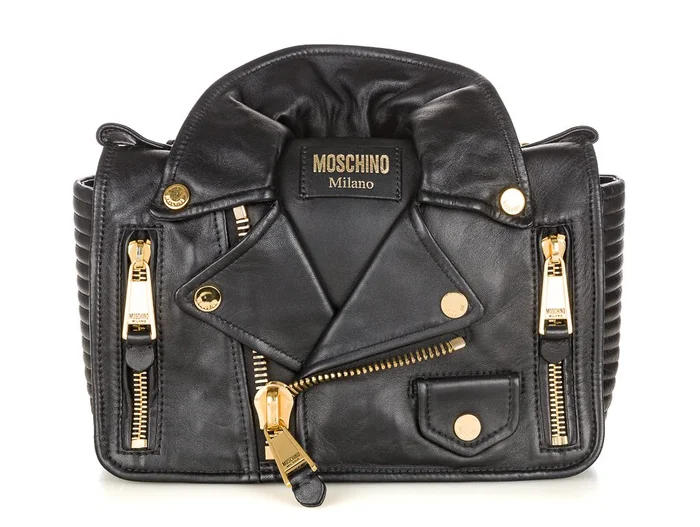 Moschino Nappa Biker Shoulder Bag
