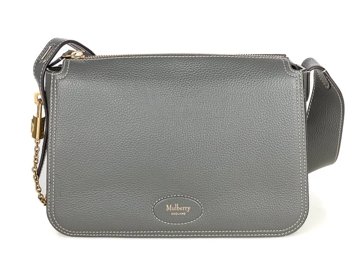 Mulberry Grey Billie Small Leather Crossbody Bag