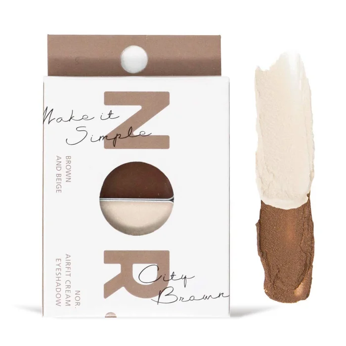 NOR. AIRFITCREAMEYESHADOW Cream eyeshadow’s first 2-color palette, even though you don’t try hard, your eyes will look better than usual. CITY BROWN (city brown)